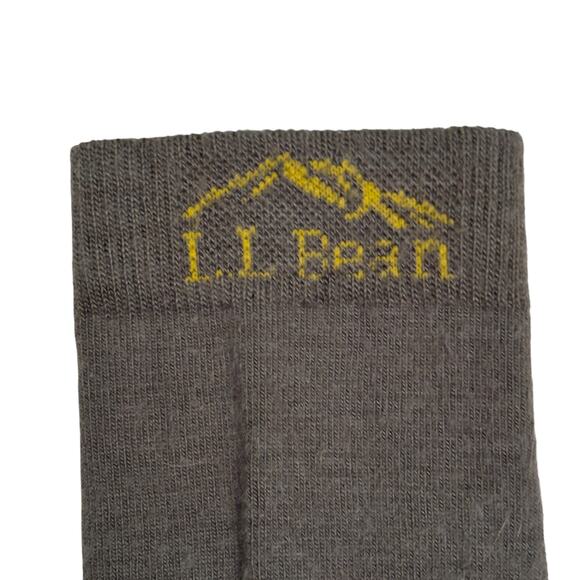 L.L. Bean Ski Socks Gray Yellow Size Small - Picture 2 of 3
